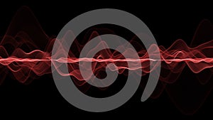 Abstract waves oscillation. Audio waveform. Futuristic wave visualization