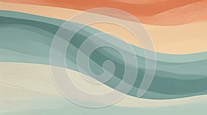 Abstract Waves Paper Painting: Minimalist Backgrounds With Tonal Colors