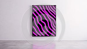 Abstract Waves in Pink and Black Design photo
