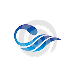 abstract waves stylish logo icon