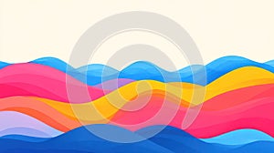 Abstract waves in vibrant colors create a dynamic and soothing visual experience
