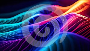 Abstract waves of vibrant colors