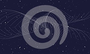 Abstract Waving Particle Technology Background Design.