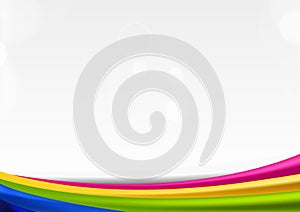 White background with colorful graphics created in vector with Illustrator.