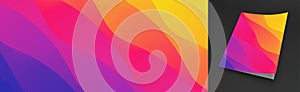 Abstract wavy background with color gradient. Trendy modern design. Applicable for placards, flyers, banners, book covers,