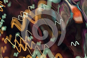 Abstract wavy background, colorful pattern, 3d rendering