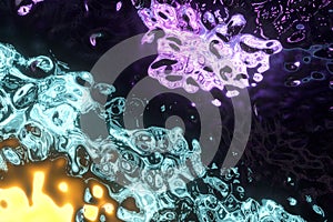 Abstract wavy background, colorful pattern, 3d rendering