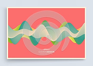 Abstract wavy background. Cover design template. Vector illustration.