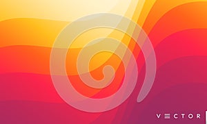 Abstract wavy background with curves lines. Concept of cover with dynamic effect. Vector illustration for design