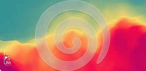 Abstract wavy background with dynamic effect. Color gradients for design. Vector Illustration