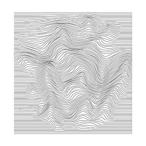 Abstract wavy background. Glitch and distort stripe surface. Vector illustration