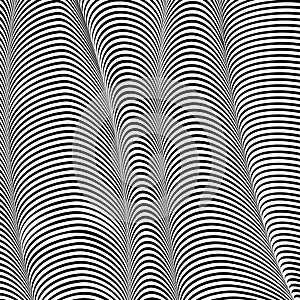 Abstract wavy background, optical art, opart striped