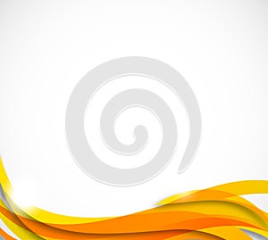 Abstract wavy background in orange color