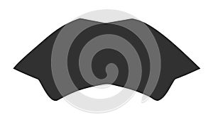 Abstract Wavy Black Shape, Dynamic Fluid Design Element, vector design Generative AI