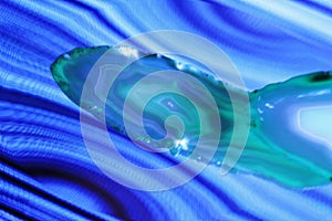 Abstract wavy blue curve and white background