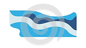 Abstract wavy blue pattern background for fluid designs, vector design Generative AI