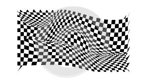 Abstract Wavy Checkerboard Pattern Background, vector design Generative AI