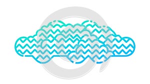 Abstract Wavy Cloud Pattern Weather Graphics Vector, vector design Generative AI