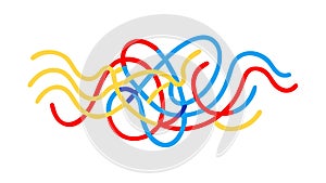 Abstract Wavy Colorful Lines, Dynamic Modern Art Pattern, vector design Generative AI