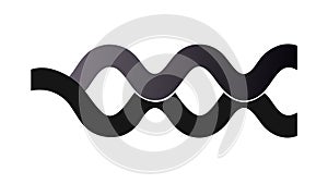 Abstract wavy connected lines for flowing pattern, vector design Generative AI