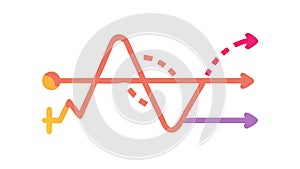 Abstract Wavy Data Flow, dynamic network activity, vector design Generative AI