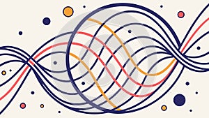 Abstract Wavy Data Flow Lines Vector, Digital Stream Pattern, vector design Generative AI