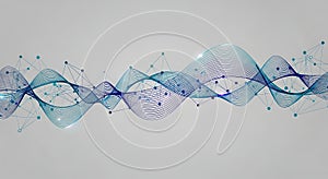 Abstract wavy data flow visualization background