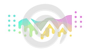 Abstract Wavy Data Graph with Gradient Colors, vector design Generative AI