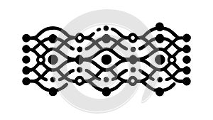 Abstract Wavy Dot Pattern, Modern Geometric Background, vector design Generative AI