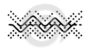 Abstract Wavy Dot Pattern Modern Graphic Design Element, vector design Generative AI
