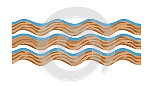 Abstract Wavy Flow Pattern Dynamic Decorative Border Vector, vector design Generative AI