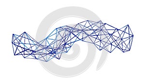 Abstract Wavy Geometric Network Connectivity Vector, vector design Generative AI