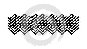 Abstract Wavy Geometric Pattern Dynamic Interlocking Texture Vector, vector design Generative AI
