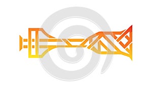 Abstract wavy geometric pattern, dynamic modern design element. vector design Generative AI