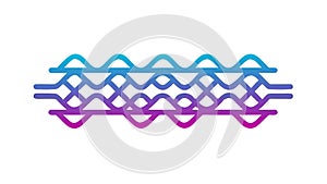 Abstract Wavy Geometric Pattern with Gradient, vector design Generative AI