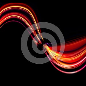 Abstract wavy glowing lines