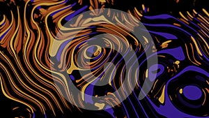 Abstract wavy gradient background. Design. Bending glossy stripes creating moving shapes.