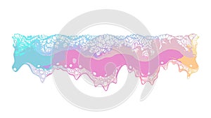 Abstract Wavy Gradient Border, Fluid Colorful Element, vector design Generative AI