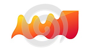 Abstract Wavy Gradient Shape, Modern Background Element, vector design Generative AI