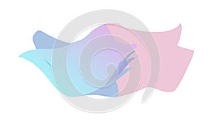 Abstract Wavy Gradient Shape Vector Graphic Element, vector design Generative AI
