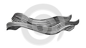 Abstract Wavy Gray Lines Flowing Dynamic Pattern Vector, vector design Generative AI