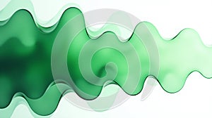 Abstract wavy green gradient background