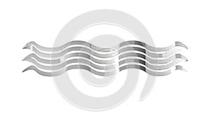 Abstract Wavy Grey Line Pattern, vector design Generative AI
