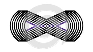 Abstract Wavy Grid Dynamic Interlocking Lines Vector, vector design Generative AI