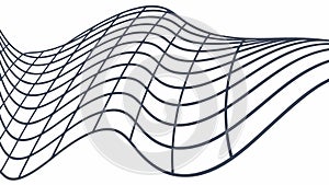 Abstract Wavy Grid Line Art Pattern Dynamic Background, vector design Generative AI