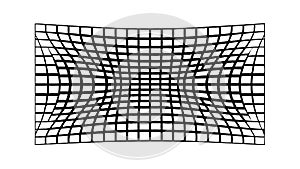 Abstract Wavy Grid Optical Illusion Vector Pattern, vector design Generative AI