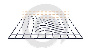 Abstract Wavy Grid Surface Texture, vector design Generative AI