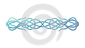 Abstract Wavy Horizontal Lines Pattern Blue Gradient Vector, vector design Generative AI