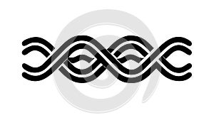 Abstract Wavy Interlocking Lines Pattern Dynamic Design Vector, vector design Generative AI