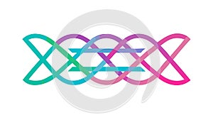 Abstract Wavy Interlocking Lines Pattern Vector, vector design Generative AI